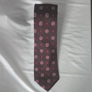 Joseph Burgundy and Red Floral Men's Tie